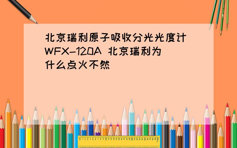 北京瑞利原子吸收分光光度计 WFX-120A 北京瑞利为什么点火不然