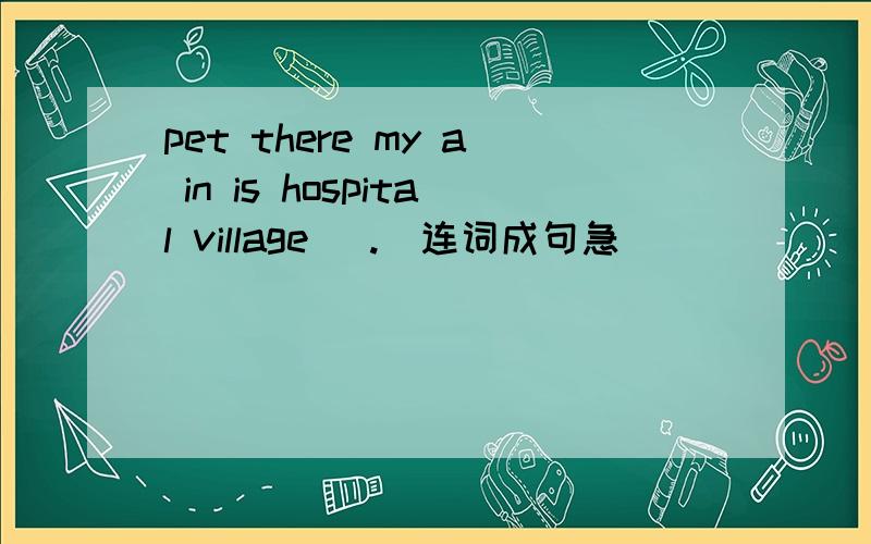 pet there my a in is hospital village (.)连词成句急
