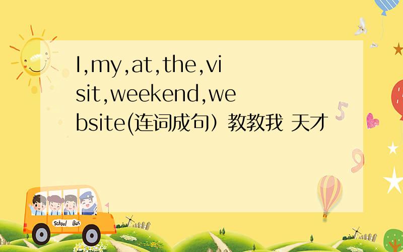 I,my,at,the,visit,weekend,website(连词成句）教教我 天才
