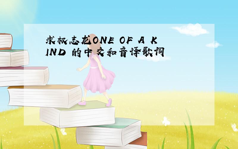 求权志龙ONE OF A KIND 的中文和音译歌词