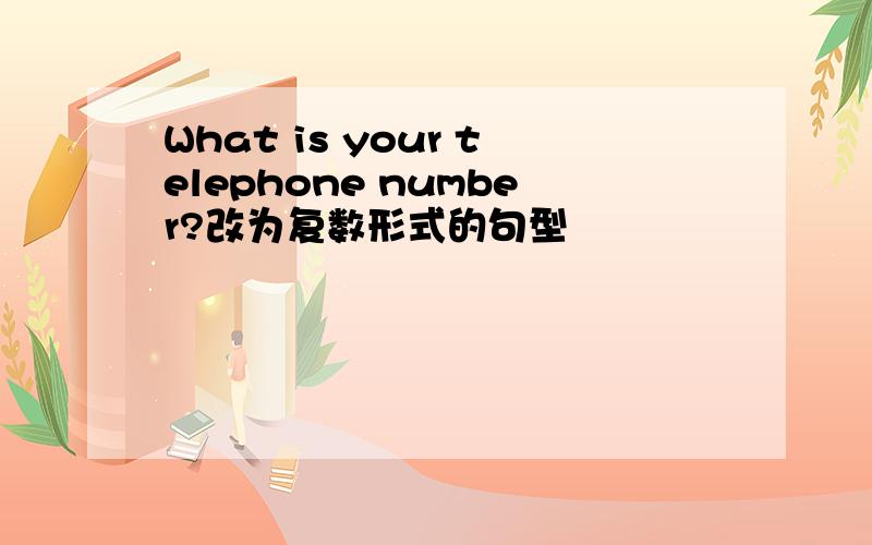 What is your telephone number?改为复数形式的句型