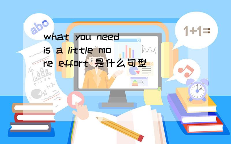 what you need is a little more effort 是什么句型